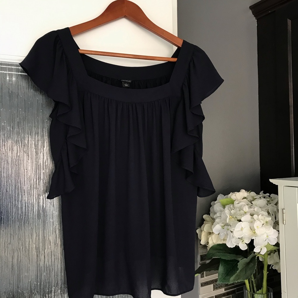 Ann Taylor dark blue/ Navy blouse shirt